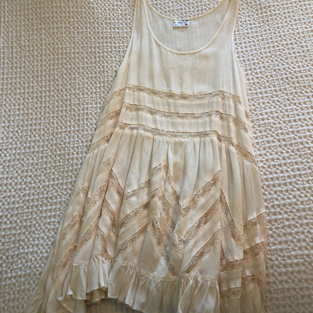 Free People Voile and Lace Trapeze Slip